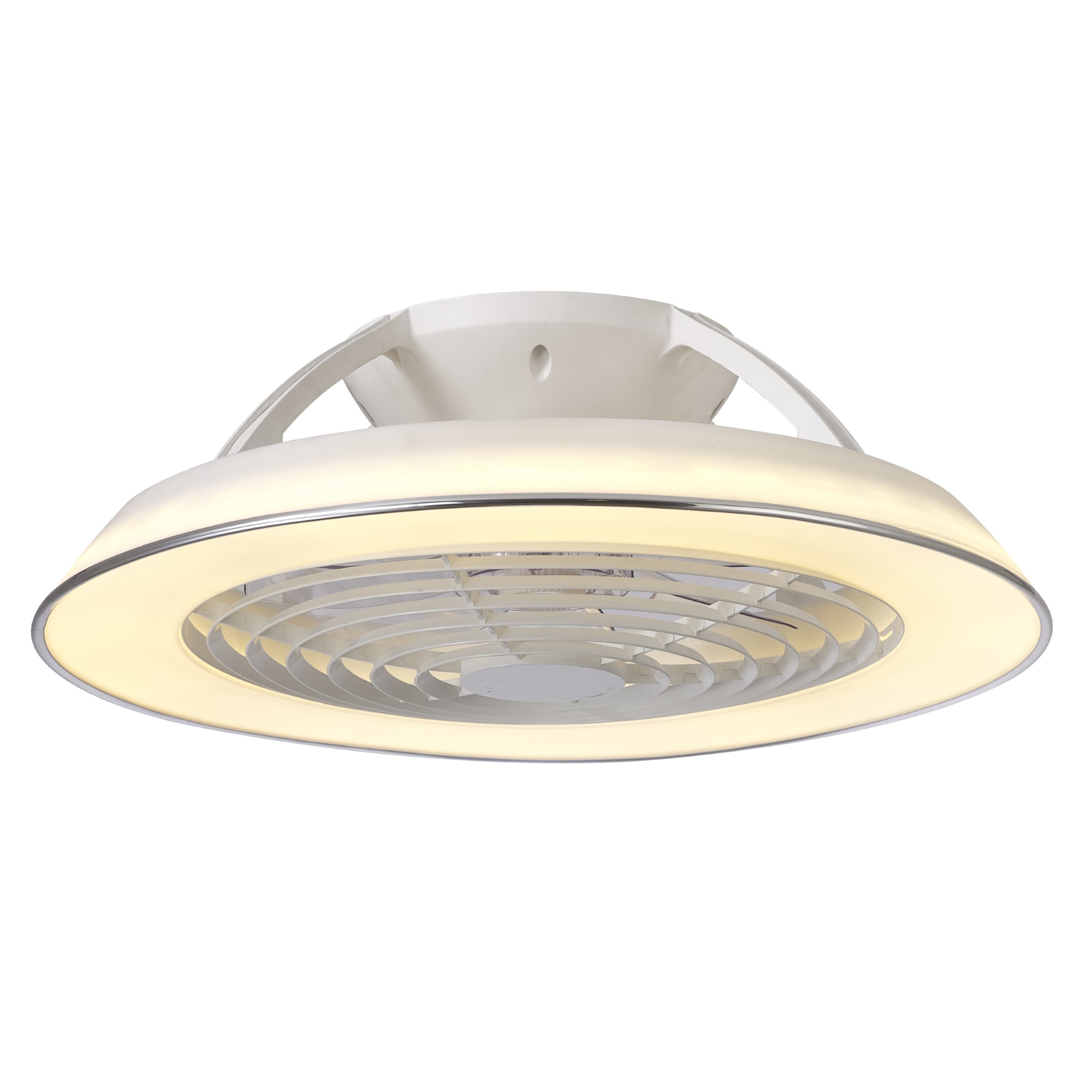 M7842  Samoa 70W LED Dimmable Ceiling Light & Fan, Remote Controlled White